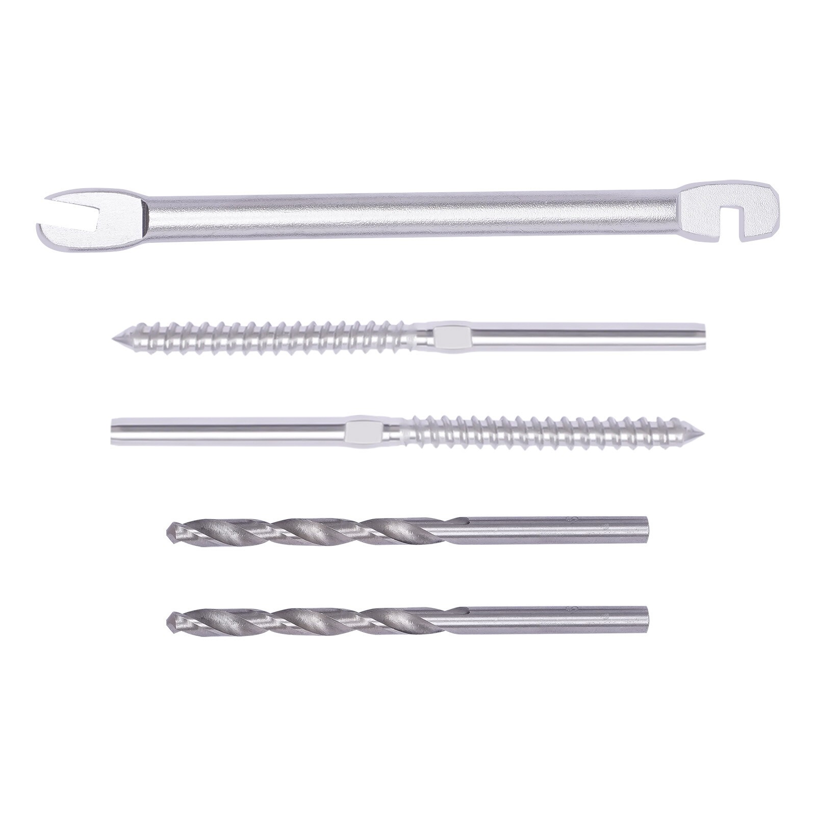 Stainless Steel left/Right Handed Thread Swage Lag Screw for 1/8" Cable Railing