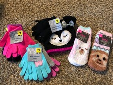 Girls Gloves, Hat, And Socks Lot Super Soft  All New With Tags 