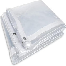 4 Ft. X 6 Ft. Clear Tarp Heavy Duty Waterproof with Eyelets for Camping, Patio P