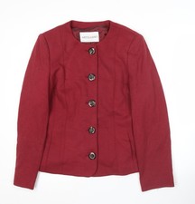 Womens UK Size 12 Artigiano Red Basic Jacket