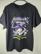 Metallica T-Shirt Mens Size Large Black Creeping Death Classic Metal Album Shirt