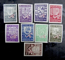 nystamps Belgium Stamp # B264-B272 Mint OG H Proof  J30y1970