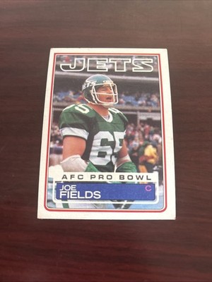 1983 Topps - Joe Fields #340 New York Jets Pro Bowl Widener University