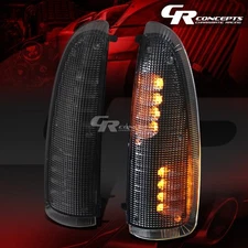 SMOKED BLACK TOW/SIDE VIEW MIRROR AMBER LED SIGNAL LIGHT FOR 00-07 SUPER DUTY