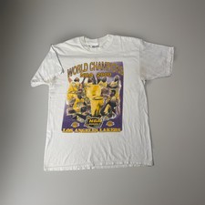 VTG Los Angeles Lakers 2000 NBA World Champions T-shirt Rare Mint Size Large