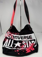 Converse All Star Large Tote Bag Black Pink Splatter Shoulder Bag 42cm NWT