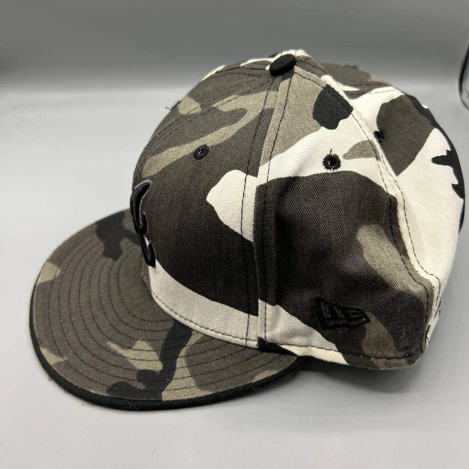 Atlanta Braves Hat Men 7 7/8 Black Camo 59Fifty New Era MLB Fitted Cap - Image 3 of 4