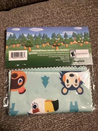 Nintendo Switch Animal Crossing New Horizons Screen Cleaning Cloth Promo Item - Picture 2 of 3