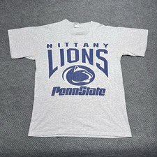 Vintage 90S University Of Penn State Nittany Lions T-Shirt XL RARE MENS GRAY