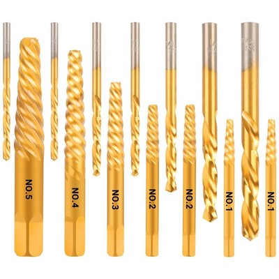 14PCS Easy Out Screw Extractor Set and Left-Hand Drill Bit Set, Stripped Scre...
