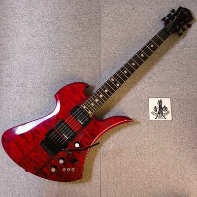 B.C.Rich Electric Guitar Mockingbird ST Floyd Rose Neck-throu Red From Japan