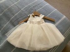 JANIE AND JACK Cream, SILK Tulle Dress 3 to 6 Months Chest 20  Orig. 120