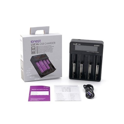Efest LUC V4 LCD Screen Type-C USB Battery Charger Compatible Wide Range NEW