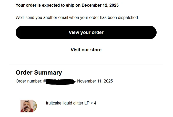 Sabrina Carpenter - Fruitcake Liquid Filled Glitter Vinyl LP 12/12 New PRESALE - Image 2 of 2