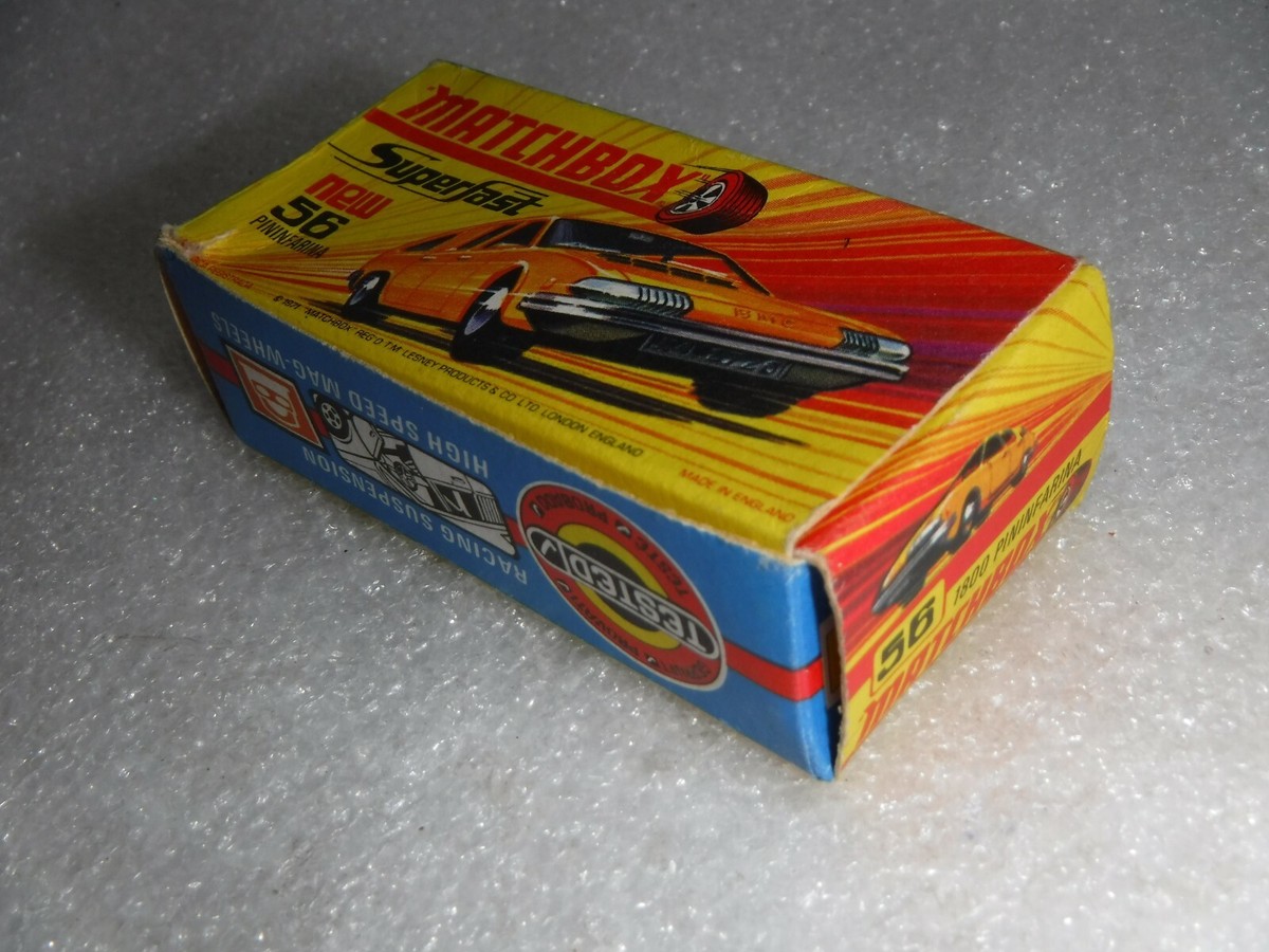 Vintage Matchbox Superfast No 56 1800 Pininfarina . Boxed