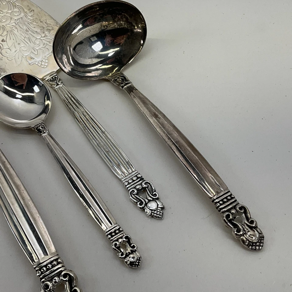 Plato de plata Godinger antiguo Copenhagen lote de 6 piezas para servir Foto 3 de 4