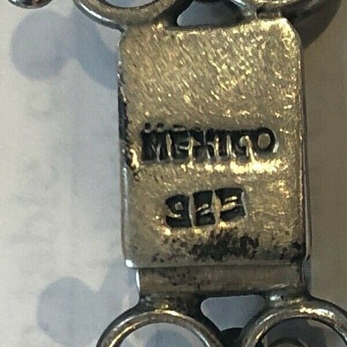 Vintage Mexican Sterling Silver Modernist DNA Chain Necklace - Picture 7 of 7