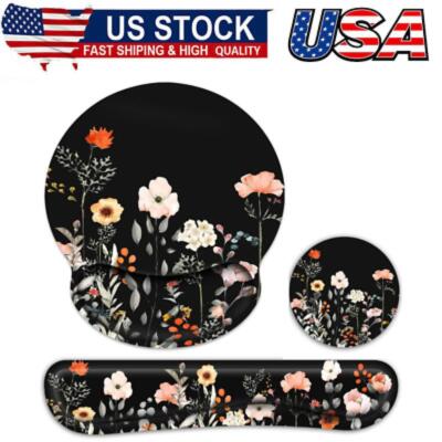 Mouse Pad with Wrist Rest and Keyboard Wrist Rest Set, Wrist Rest for Computer