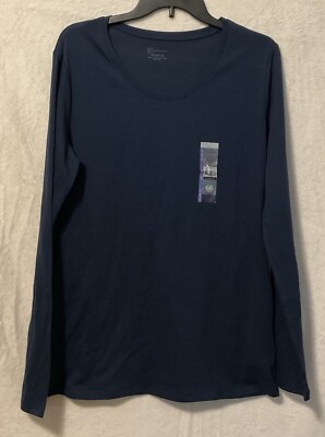 NWT No Boundaries Scoop Neck Tee with Short Sleeves Size XXL (19) Blue