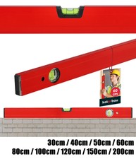 Aluminium-Wasserwaage Rot 30 - 200cm horizontalen & vertikalen Ausrichtung
