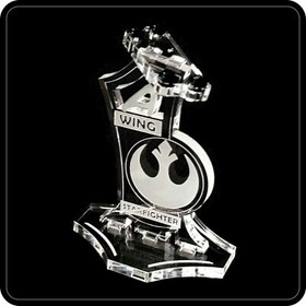 Display stand angled for Lego 75150 A-Wing Starfighter Star Wars (A1085)