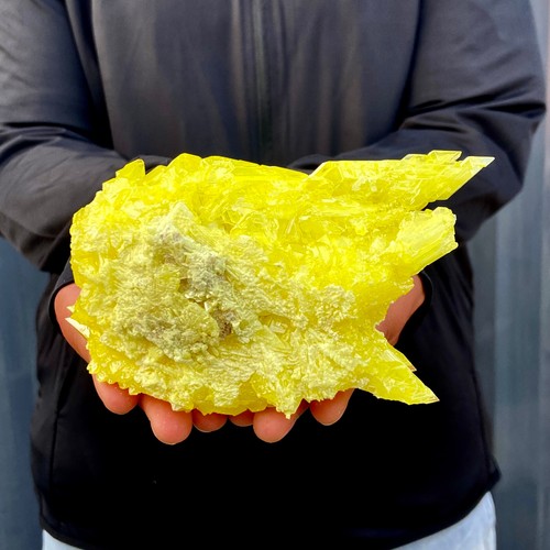 325G Rare yellow sulfur crystal quartz crystal mineral specimen - Picture 10 of 10