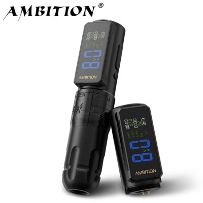 Ambition Stroke 4,5+5,0 mm Kabellose Tattoomaschine Brushless Motor Stift 2400mAh B