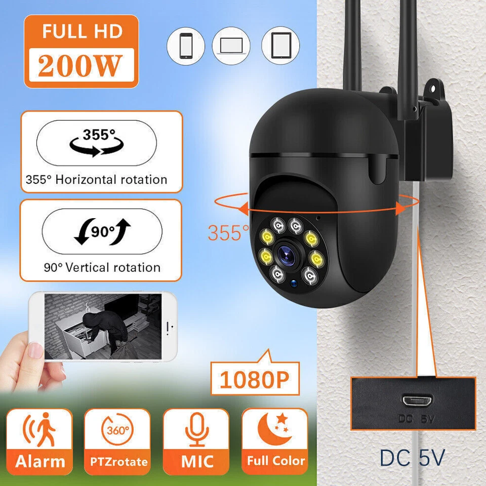 1-4X Wireless 5G WiFi Security Camera System Smart Home Audio Night Vision 1080P - Image 3 of 4