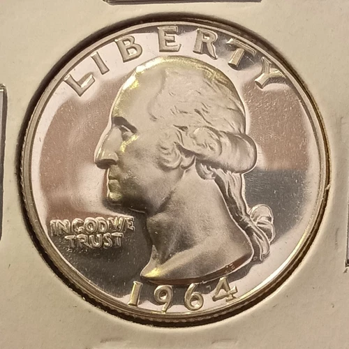 1964 Proof Washington Quarter 90% Silver Uncirculated US Mint