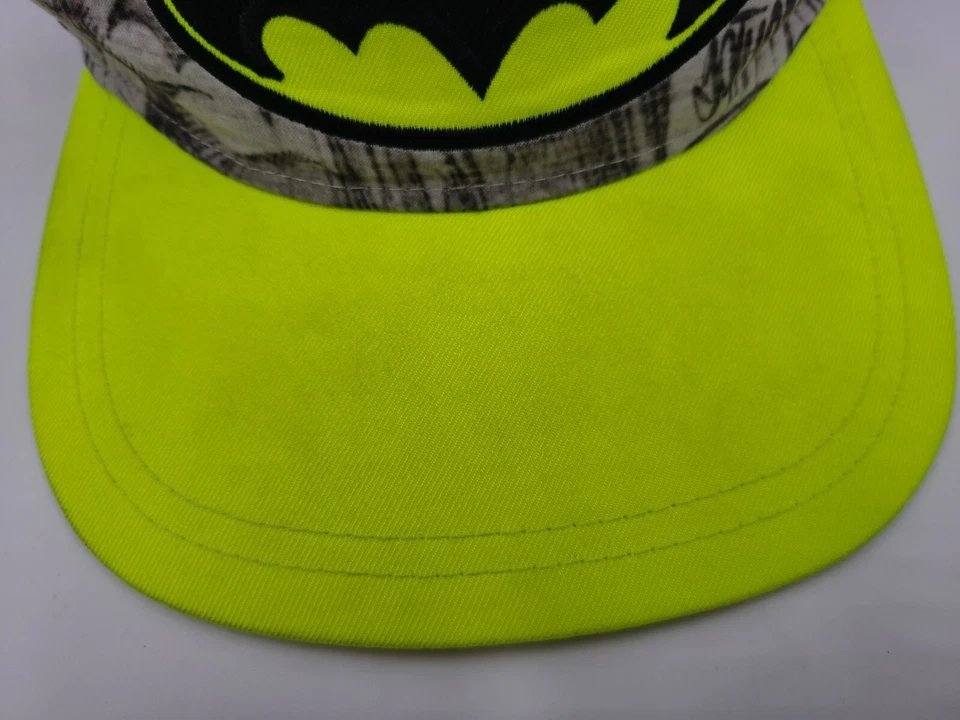 Gorra con cierre a presión de Batman DC Comics para jóvenes niños niñas regalo gris amarillo neón Foto 3 de 4