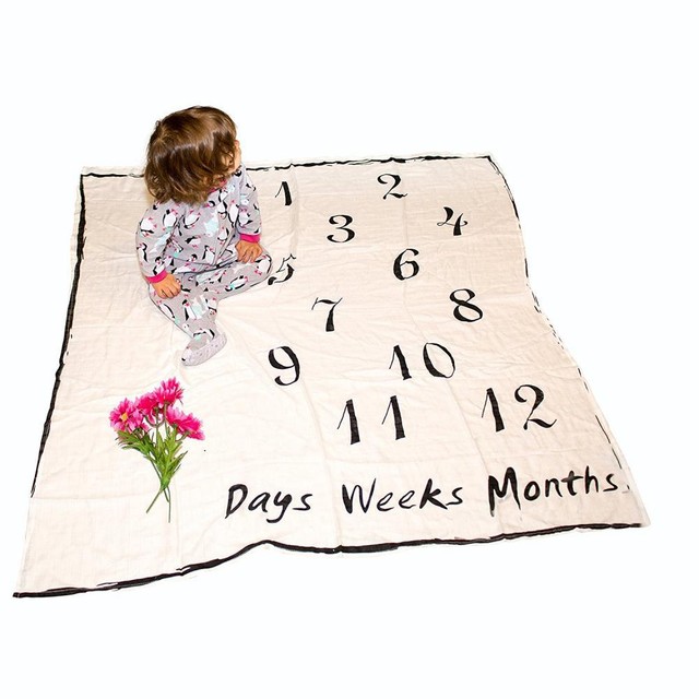 baby blanket monthly photos