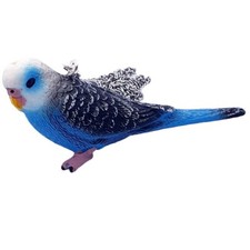 Unique BLUE BUDGIE NECKLACE bird PET handmade BUDGERIGAR large PENDANT gift