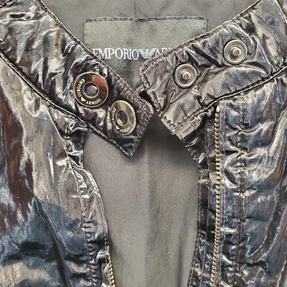 Chaqueta EMPORIO ARMANI Mujer 8 Cremallera Completa Manga Larga Negra Foto 2 de 4