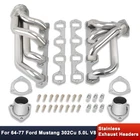 For Ford 260 289 Mustang 302Cu 5.0L 1964-1977 Shorty Exhaust Headers Stainless