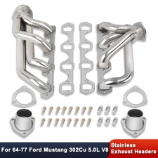 For Ford 260 289 Mustang 302cu 5.0l 1964-1977 Shorty Exhaust Headers Stainless