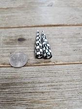 PAIR-Tapers Playboy Bunny Black on White Acrylic 06mm/2 Gauge Body Jewelry