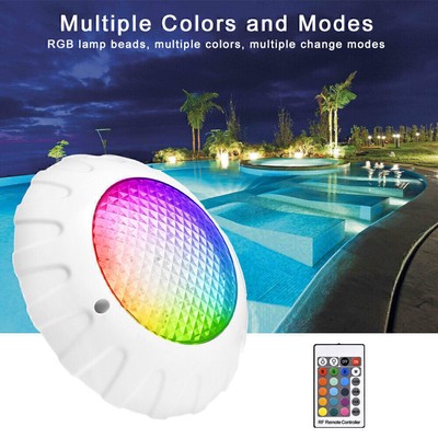 12V LED RGB Underwater Light Swimming Pool Spa Lamp Decor 12W/38W Remote Control
