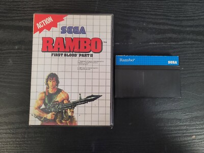 Rambo: First Blood Part II Sega Master System Complete Great Shape BLUE Label