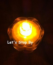 60 LED Amber / Yellow SUBMERSIBLE Waterproof Wedding Party Floral Vase Tea Light