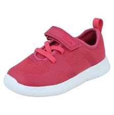 Childrens Girls Boys Clarks Textile Casual Everyday Trainers Shoes Ath Flux