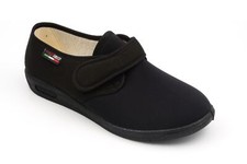Pantofole da donna Gaviga chiuse elasticizzate fisioterapia estive strappo nero