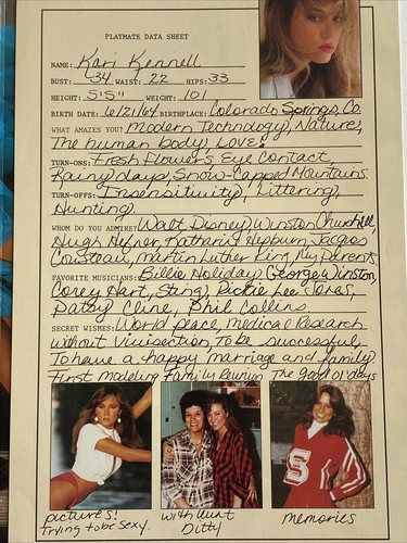 Autographed Playboy Centerfold Kari Kennell | eBay