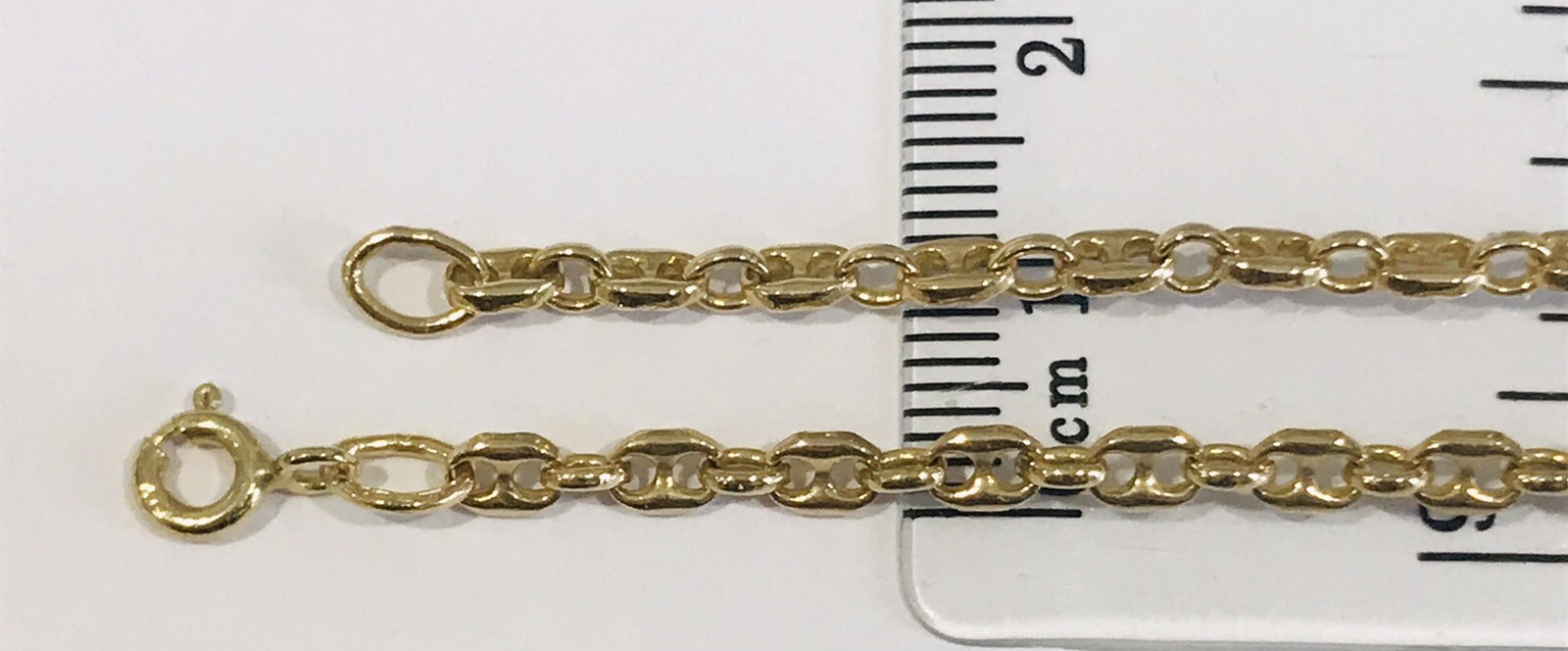 9ct Gold 18” Solid Yellow Anchor Style Chain Necklace with UK Hallmark