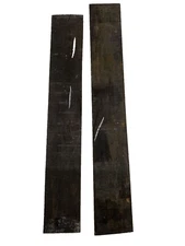 2 Pcs, DEFECTIVE Gaboon Ebony Guitar Fingerboard 20x 2-3/4x 3/8 Luthier Wood