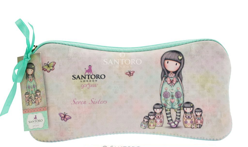Gorjuss by Santoro London Neoprene Zip Accessory Case - Seven Sisters
