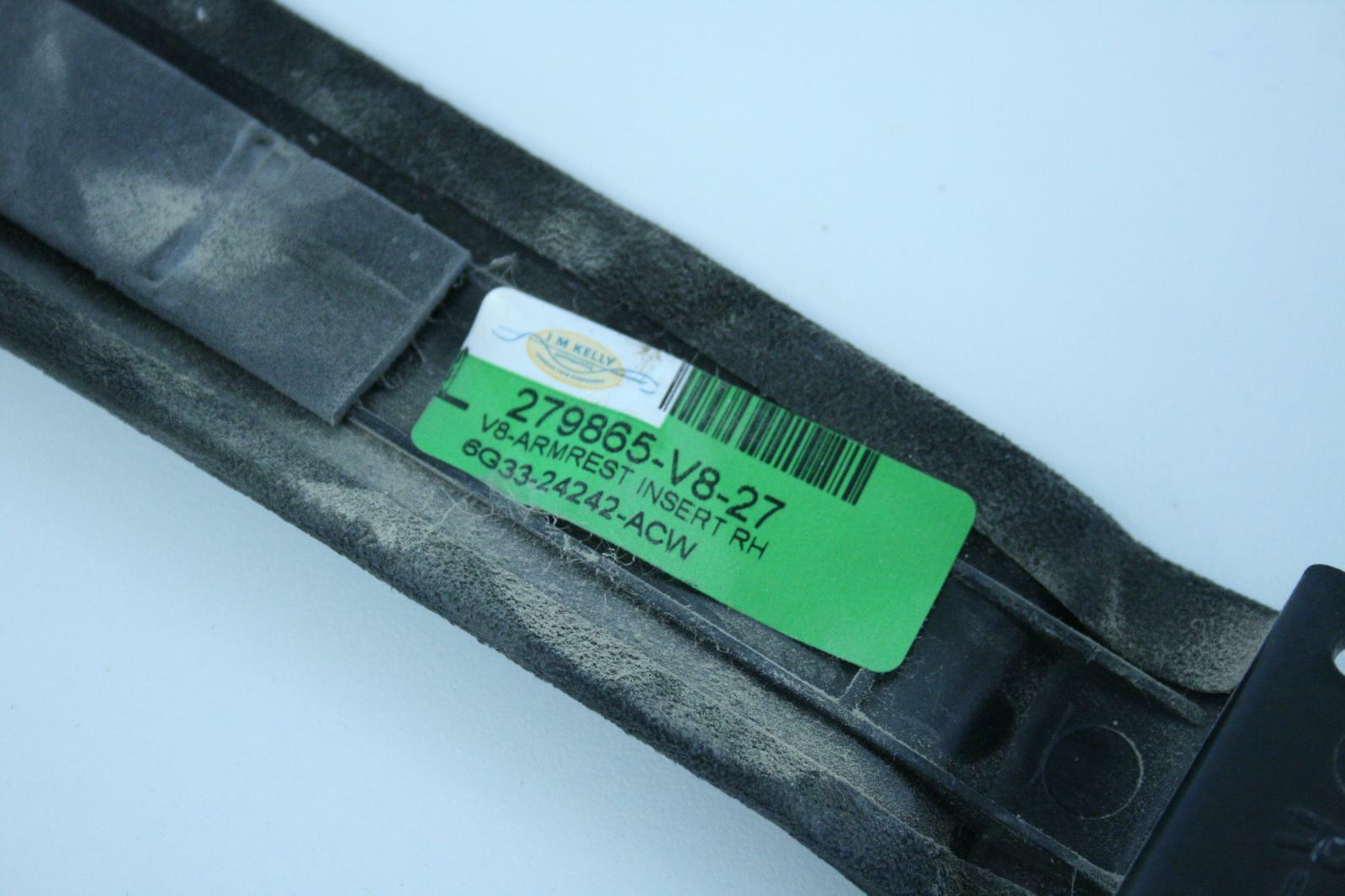 09 Aston Martin Vantage V8 Right Passenger Side Armrest Insert 6G33-24242-ACW