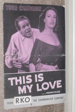 THIS IS MY LOVE orig1954 large pressbook LINDA DARNELL/FAITH DOMERGUE/DAN DURYEA
