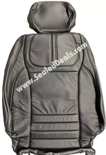 Black Leather Seat Covers for 2021-25 Ford F150 XLT SuperCrew 6 Passenger