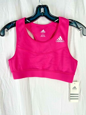 Adidas Girls Pink Sports Bra Size Youth Large