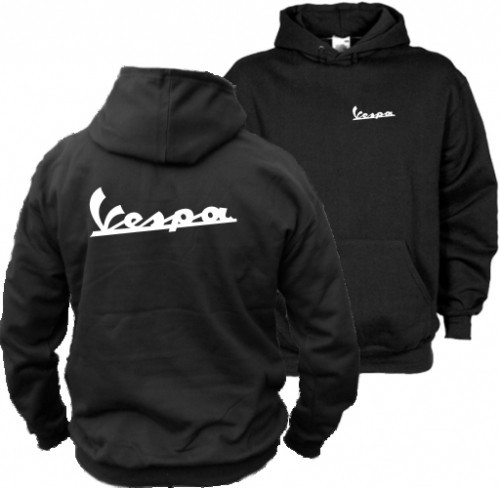 Sudadera Vespa Con Bordado Negro Blanco Camisa Polo Camiseta Braga de  Cuello | eBay